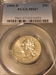 1996-D 25C MS67