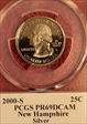 2000-S 25C New Hampshire Silver PR69DCAM
