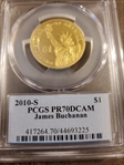 2010-S $1 James Buchanan PR70DCAM