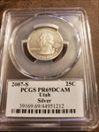 2007-S 25C Utah Silver PR69DCAM