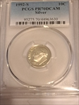 1992-S 10C Silver PR70DCAM