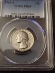 1969-S 25C PR69