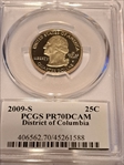 2009-S 25C District of Columbia PR70DCAM