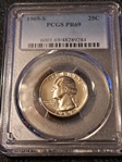 1969-S 25C PR69