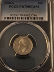2000-S 10C PR70DCAM