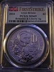 2024 £2 Britannia & Liberty Ag First Strike MS69