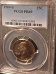 1969-S 25C PR69