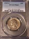 1969-S 25C PR68