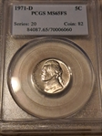 1971-D 5C MS65FS