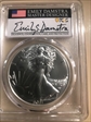 2021 $1 Silver Eagle - Type 2 First Strike Emily S. Damstra MS70