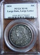 1834 50C Large Date, Large Letters XF40