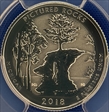 2018-S 25C Pictured Rocks NP-Silver Rev PR 50th Anniversary Set First Strike PR70