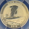 2018-S 25C Block Island NP-Silver Rev PR 50th Anniversary Set PR70