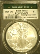 2020-(P) $1 Silver Eagle - Emergency Issue Struck at Philadelphia First Strike MS70