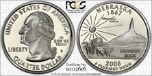2006-S 25C Nebraska Silver PR70DCAM