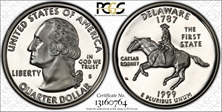 1999-S 25C Delaware Silver PR70DCAM