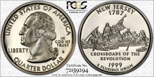 1999-S 25C New Jersey Silver PR70DCAM