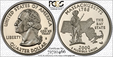 2000-S 25C Massachusetts PR70DCAM