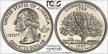 1999-S 25C Connecticut PR70DCAM