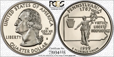 1999-S 25C Pennsylvania PR70DCAM