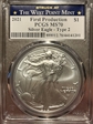 2021 $1 Silver Eagle - Type 2 First Production MS70