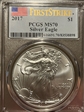 2017 $1 Silver Eagle First Strike MS70
