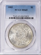 1883 $1 MS65