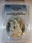 1921 $1 Morgan MS64
