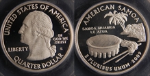 2009-S 25C American Samoa Silver PR70DCAM