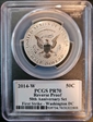 2014-W 50C Reverse Proof First Strike - Washington DC PR70