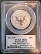 2014-W 50C Reverse Proof First Strike - Washington DC PR70