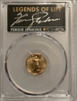 2022 $5 Gold Eagle First Day of Issue Legends of Life Fergie Jenkins MS70