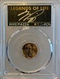 2022 $5 Gold Eagle First Day of Issue Legends of Life Mike Piazza MS70