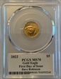 2022 $5 Gold Eagle First Day of Issue Legends of Life Dave Robinson MS70