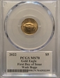 2022 $5 Gold Eagle First Day of Issue Legends of Life Wade Boggs MS70