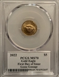 2022 $5 Gold Eagle First Day of Issue Legends of Life Goose Gossage MS70