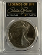 2022 $1 Silver Eagle Legends of Life First Strike Pete Rose MS70
