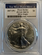 2017-(W) $1 Silver Eagle Struck at West Point First Strike MS70