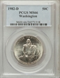 1982-D 50C Washington MS66