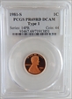 1981-S 1C Type 1 PR69DCAM