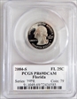 2004-S 25C Florida PR69DCAM