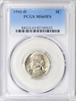 1942-D 5C MS65FS