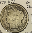 1878.  8TF $1 Morgan  G+