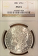 1881-S $1 Morgan MS 65