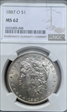 1887-O $1 Morgan  MS 62