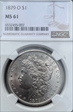 1879-O $1 Morgan  MS 61