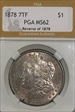 1878  7 TF $1 Morgan MS 62