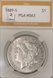 1889-S $1 Morgan  MS 63