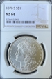 1888-S $1 Morgan  MS 64