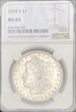 1878-S $1 Morgan  MS 64